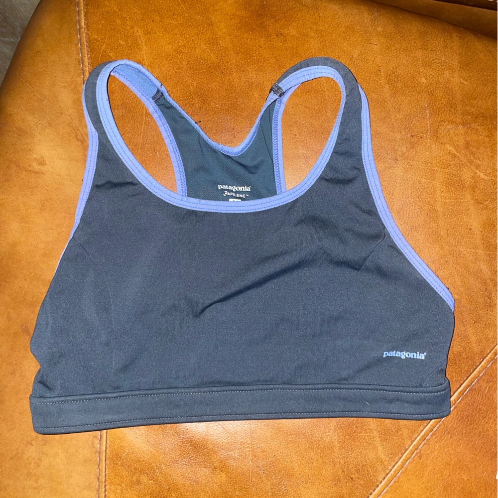 Patagonia Sports Bra Small, Grey and Blue, 34